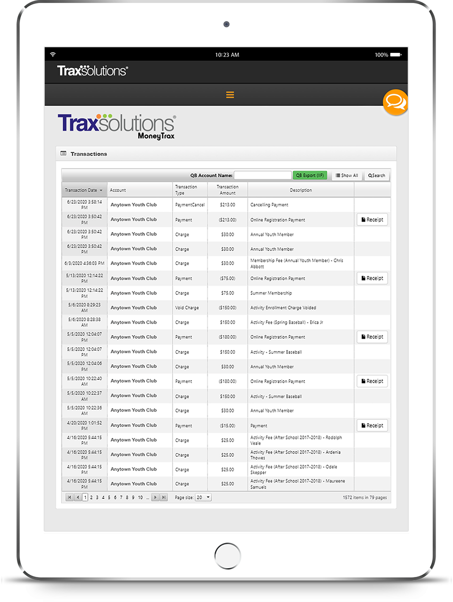 TraxSolutions MoneyTrax iPad