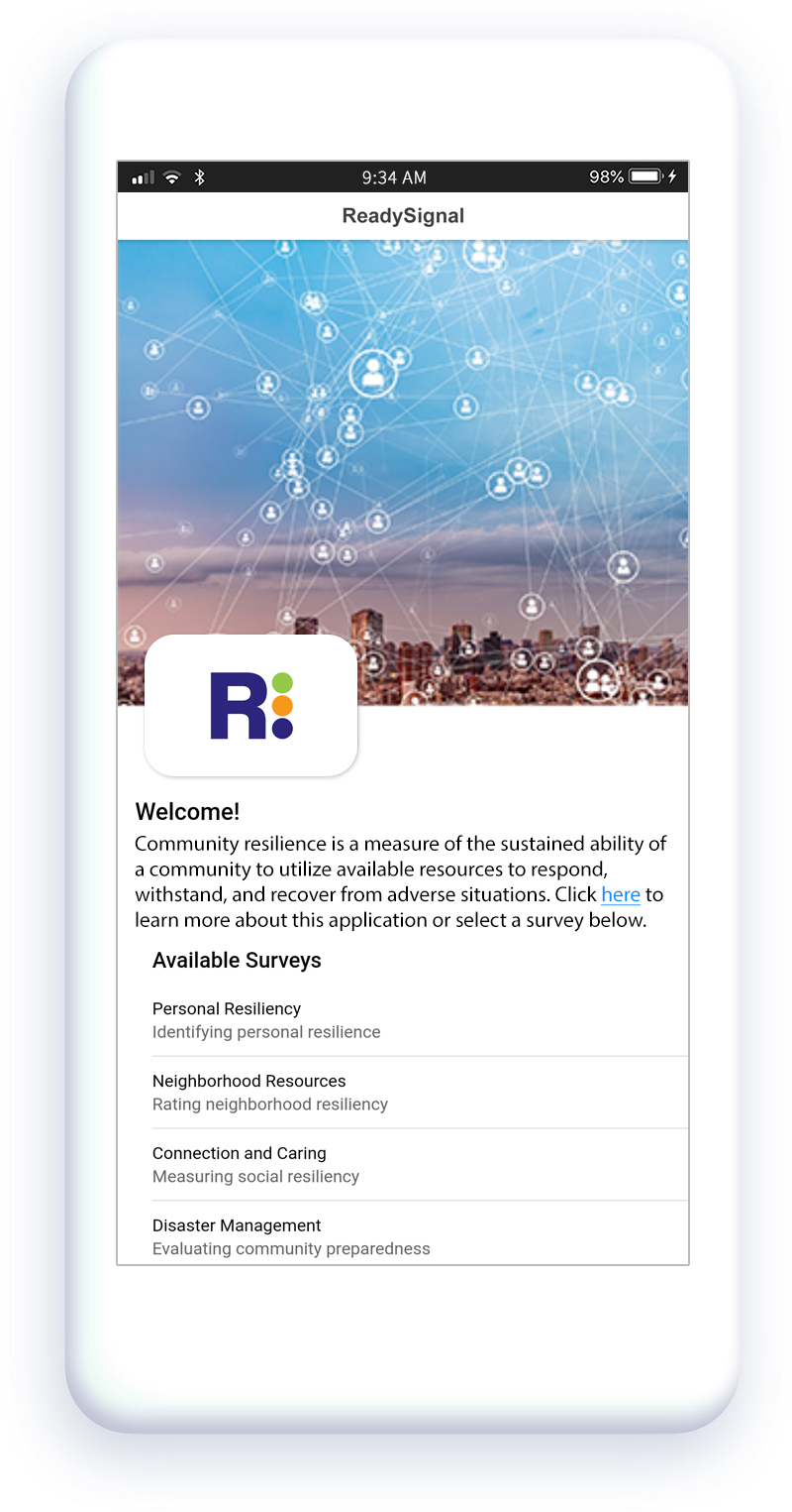 Community resilience app